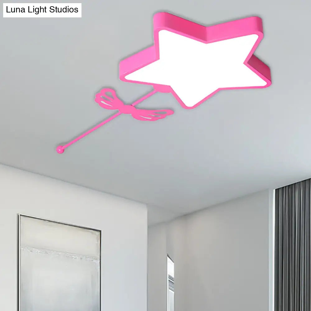 DecorBites™ DecorBites™ Star Acrylic Ceiling Light for Modern Kid's Bedroom - Flush Mount Fixture