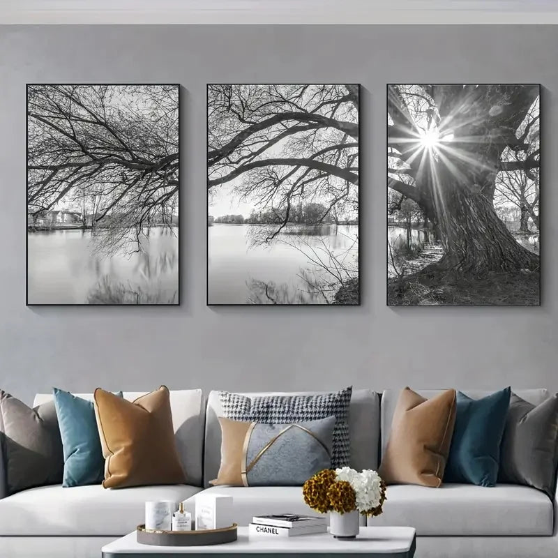 ’Stunning Big Tree Lake Sunset Canvas Posters’