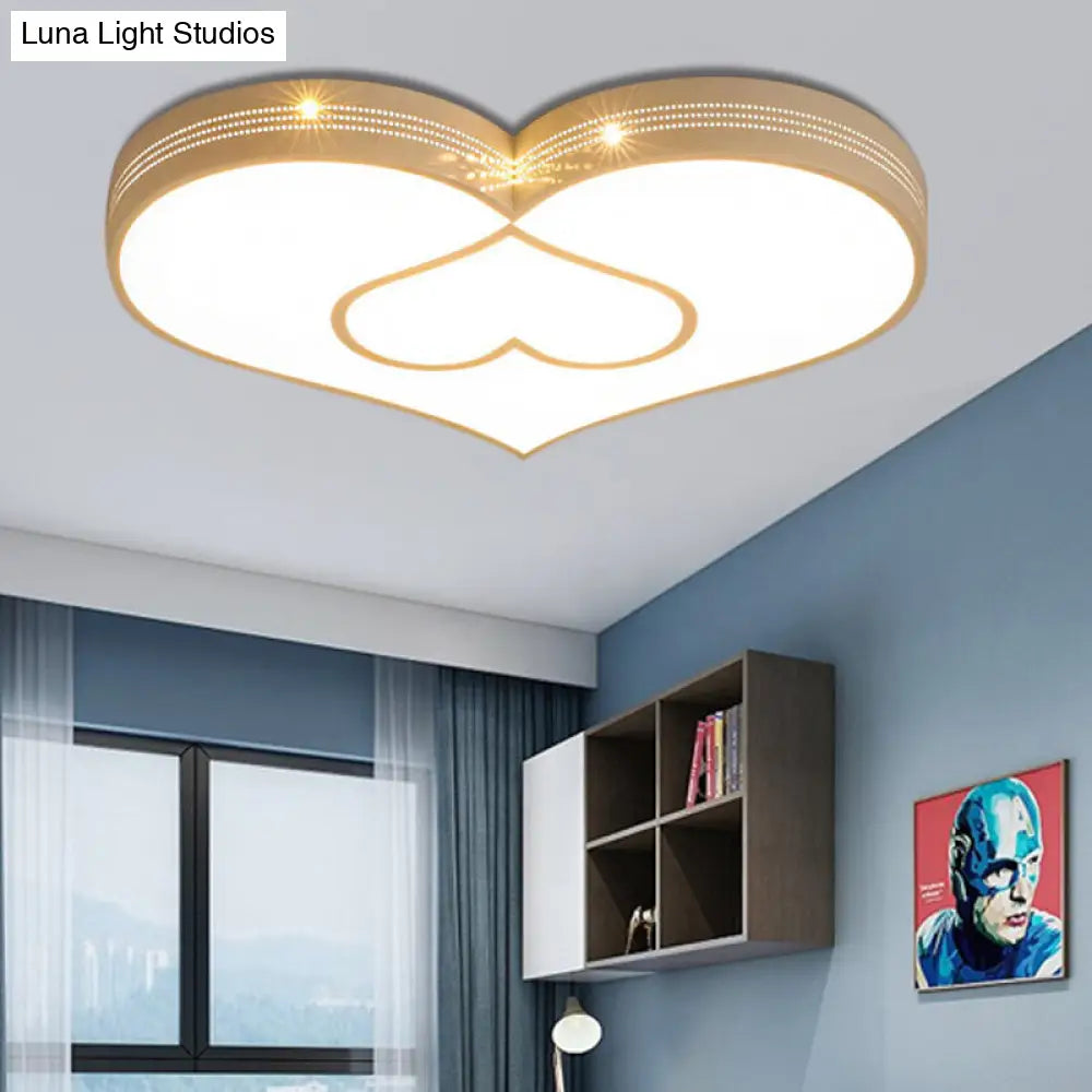 DecorBites™ DecorBites™ Stylish Two-Heart LED Ceiling Light: Eye-Caring Acrylic Flush Mount for Hallway