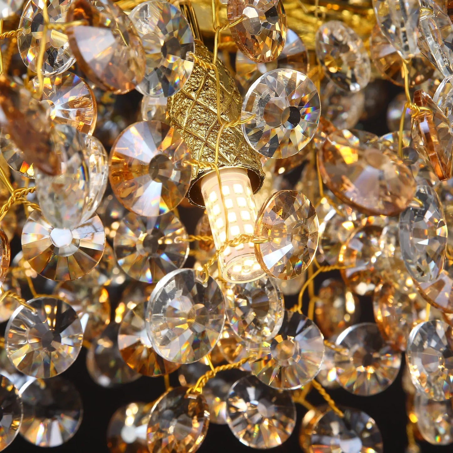 Sunflower Crystal Chandelier for Dining Room - Chandelier