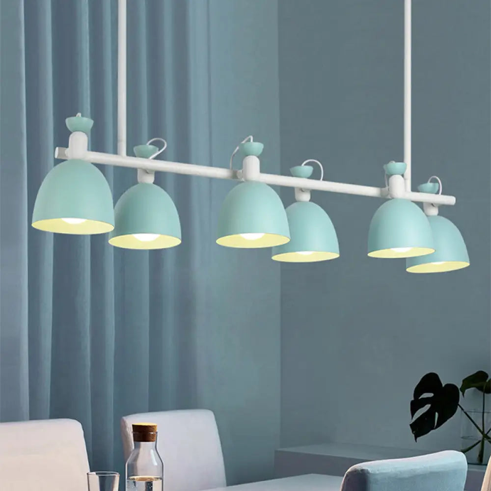 Lámpara colgante giratoria DecorBites™ Macaron Island en gris/azul/verde para comedor con 4/6 bombillas