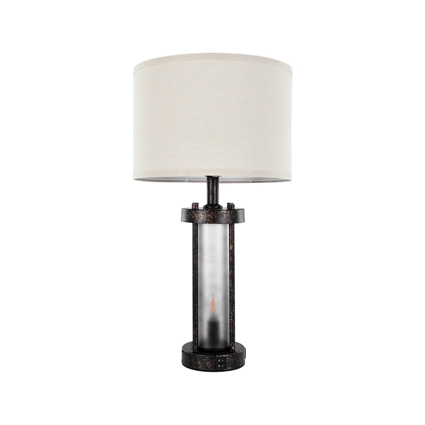 Table Lamps Set Of 2 Farmhouse Bedside Nightstand Lamps With USB Ports,Desk Lamp - Decorbites