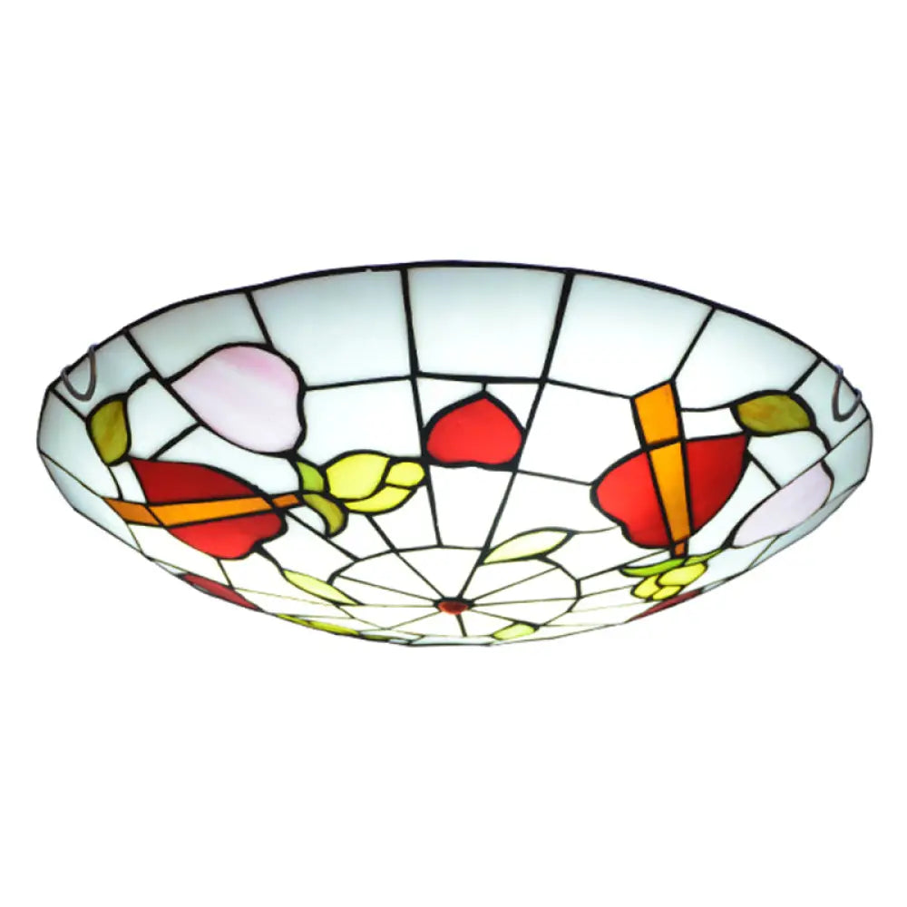 DecorBites™ DecorBites™ Tiffany-Style Stained Glass Dome Flush Mount Spotlight with Multiple Lights
