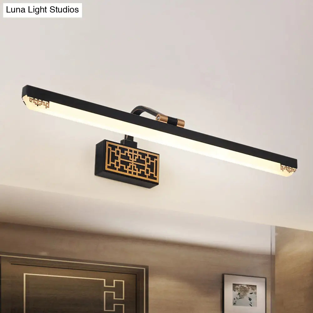 Traditional Metal Linear LED Vanity Light Fixture in White/Warm/Natural Light, Multiple Sizes Available