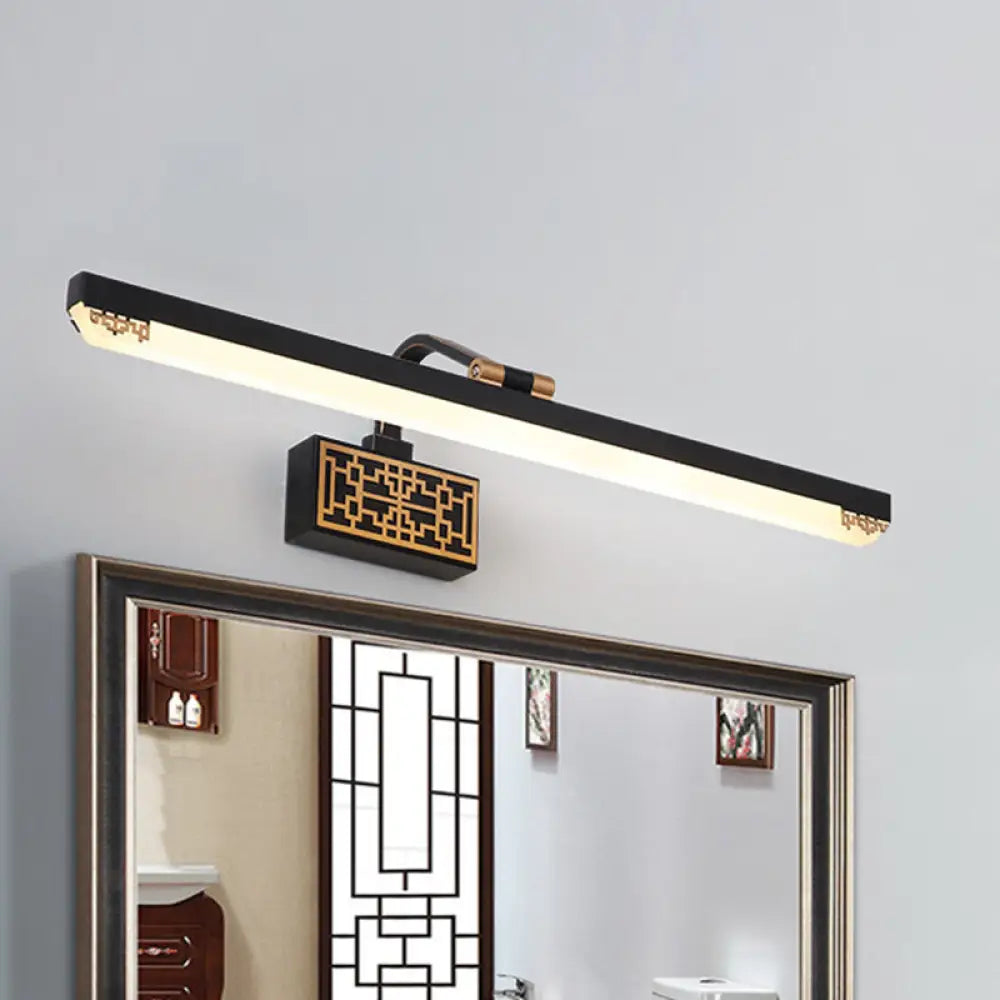 Traditional Metal Linear LED Vanity Light Fixture in White/Warm/Natural Light, Multiple Sizes Available
