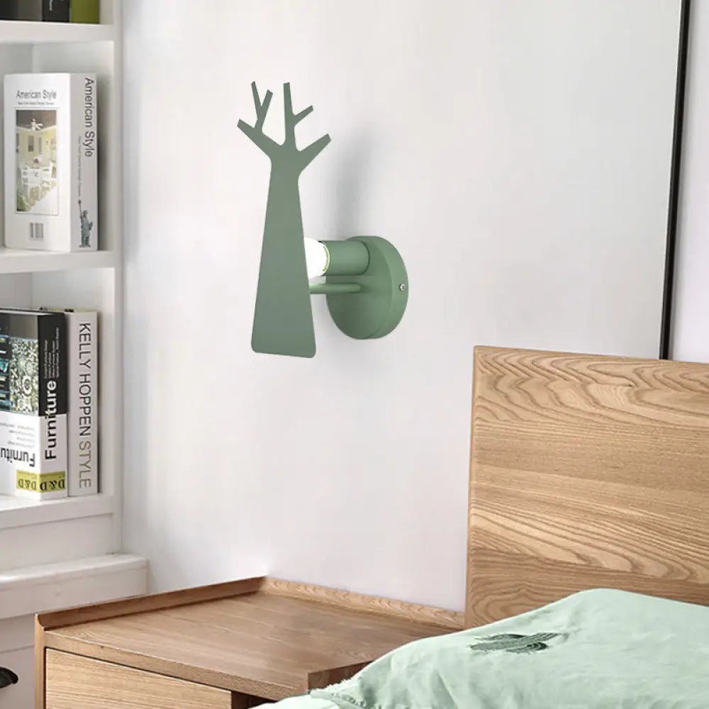 Tree Wall Mount Light - Nordic Macaron Style - Green/Grey/White - Bedroom Lighting
