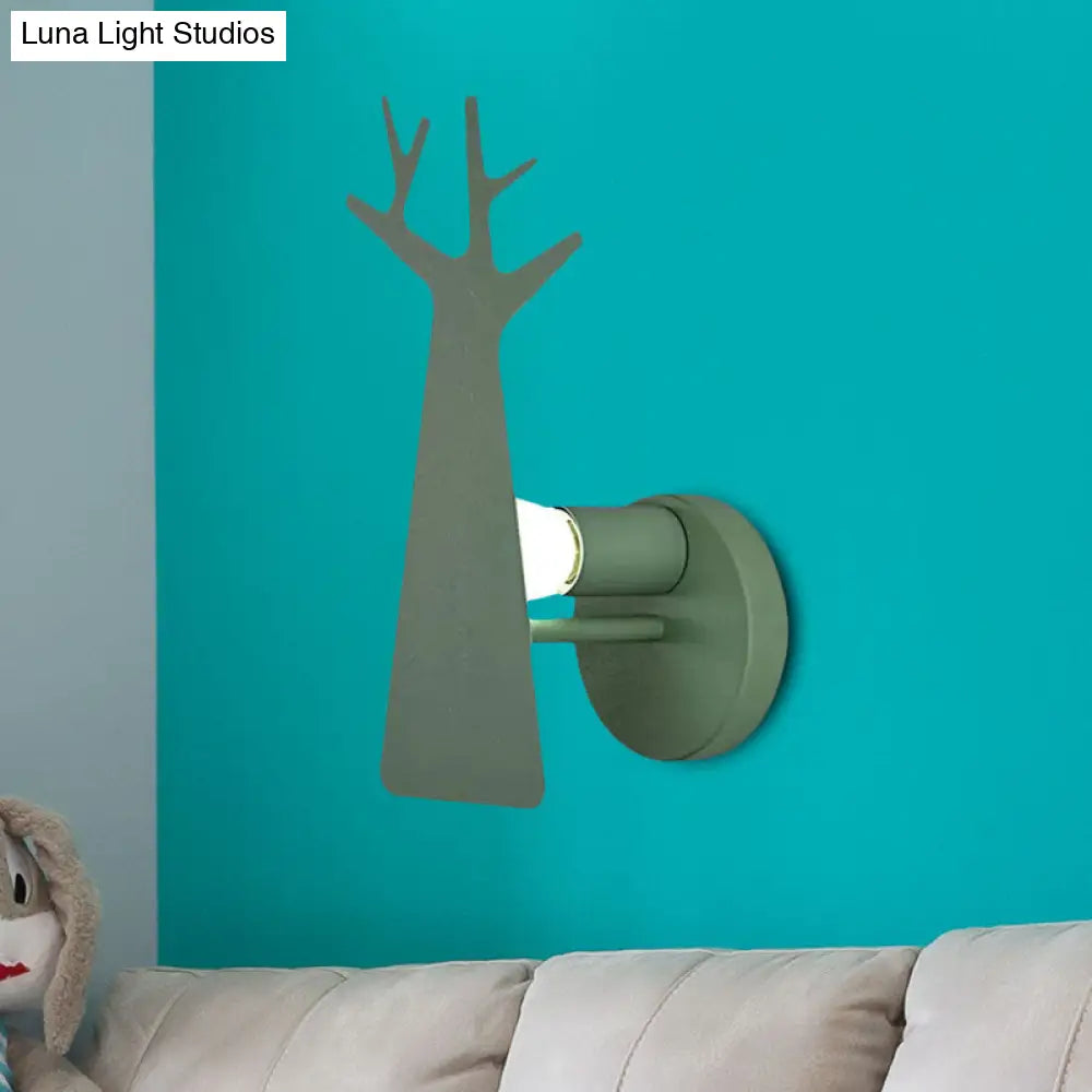 Tree Wall Mount Light - Nordic Macaron Style - Green/Grey/White - Bedroom Lighting