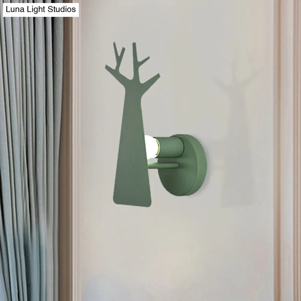 Tree Wall Mount Light - Nordic Macaron Style - Green/Grey/White - Bedroom Lighting