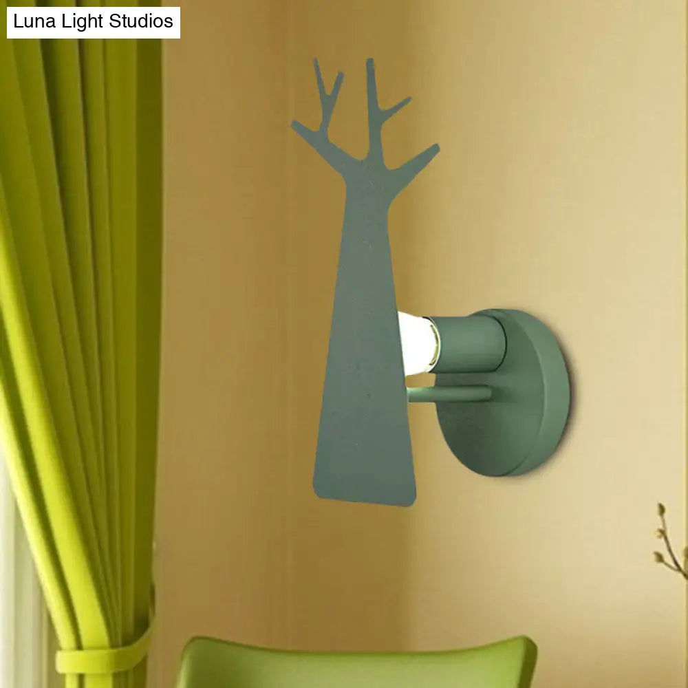 Tree Wall Mount Light - Nordic Macaron Style - Green/Grey/White - Bedroom Lighting