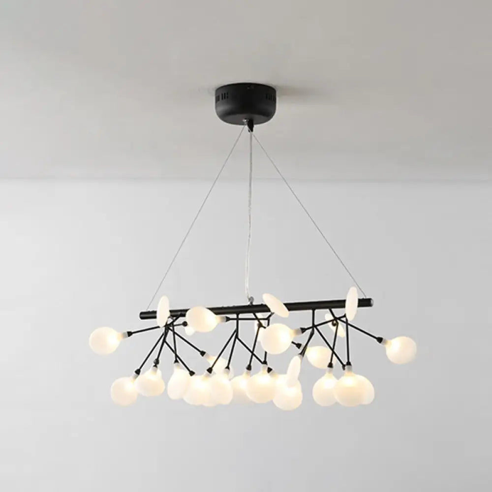 Ultra-Modern Linear Firefly Pendant Lighting: Acrylic Billiard Light for Living Room