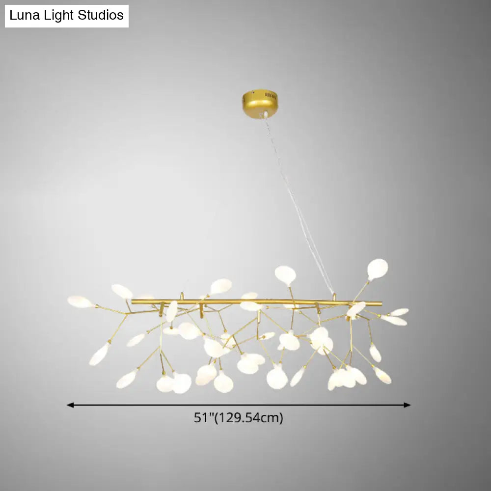 Ultra-Modern Linear Firefly Pendant Lighting: Acrylic Billiard Light for Living Room