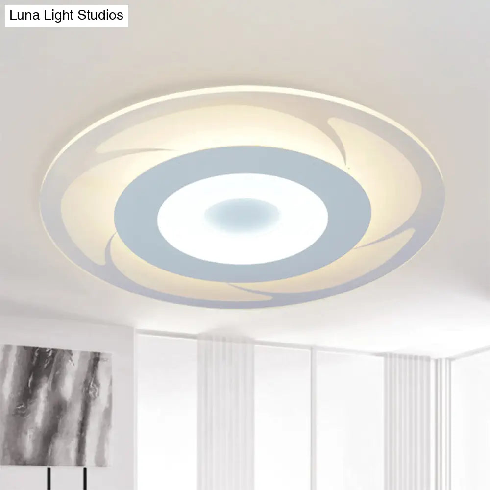 Ultra Thin Acrylic Flush Mount LED Ceiling Light - Modern Warm/White - Multiple Sizes Available