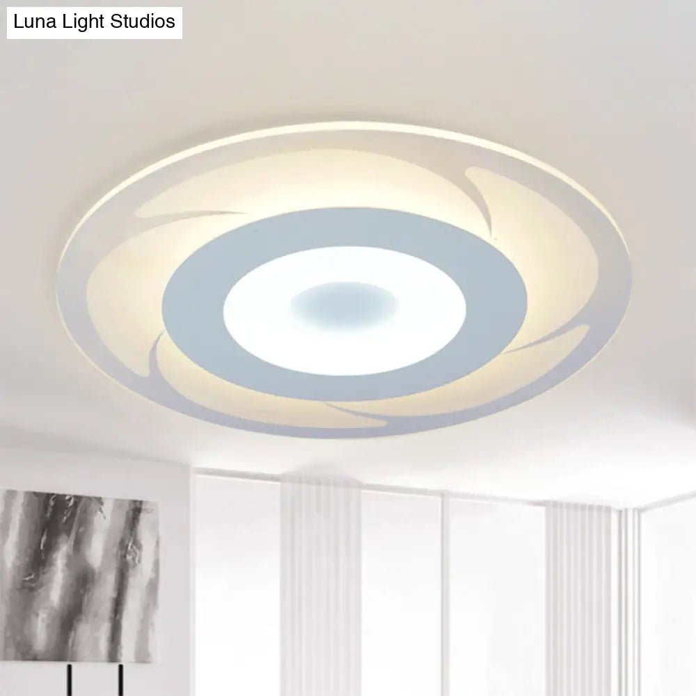 Ultra Thin Acrylic Flush Mount LED Ceiling Light - Modern Warm/White - Multiple Sizes Available