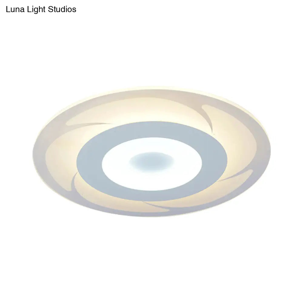 Ultra Thin Acrylic Flush Mount LED Ceiling Light - Modern Warm/White - Multiple Sizes Available