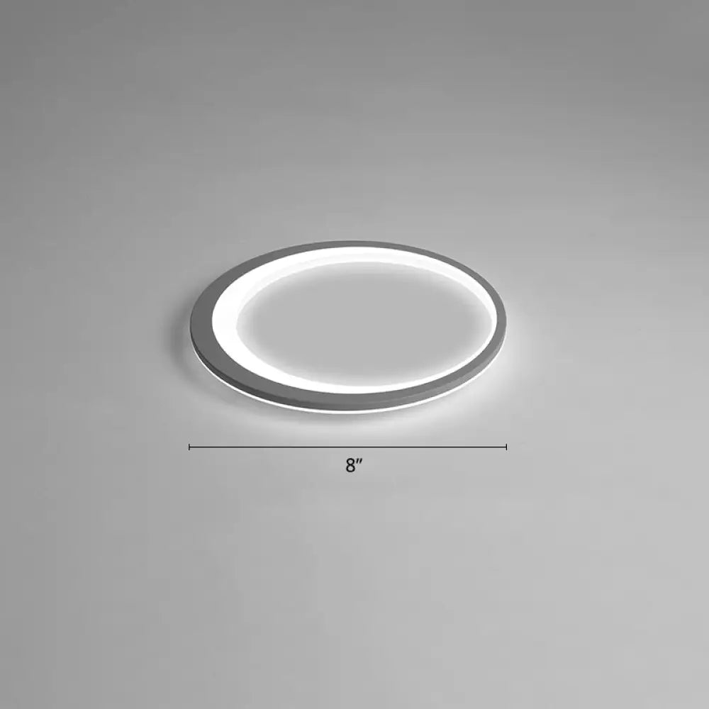 Ultrathin Flush Mount LED Ceiling Light Fixture - Nordic Style (Grey-White)