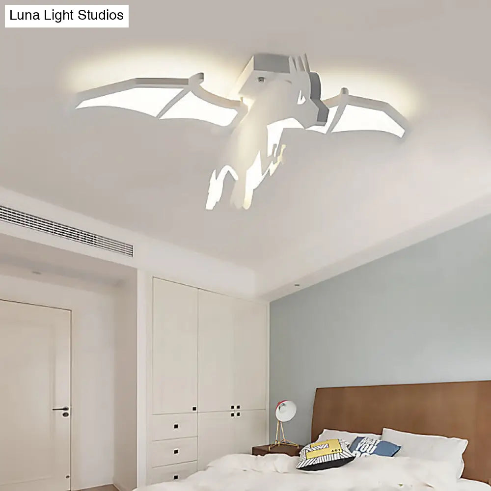 DecorBites™ DecorBites™ White Acrylic LED Ceiling Fixture in the Shape of Charizard for Boys' Bedrooms - Ceiling Mounted