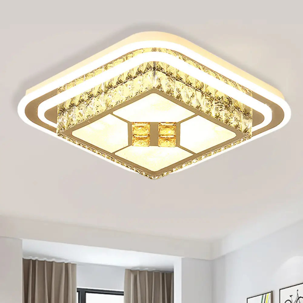 DecorBites™ DecorBites™ White LED Wide Ceiling Mount Flush Light Fixture - 14"/19.5"/23.5" Width