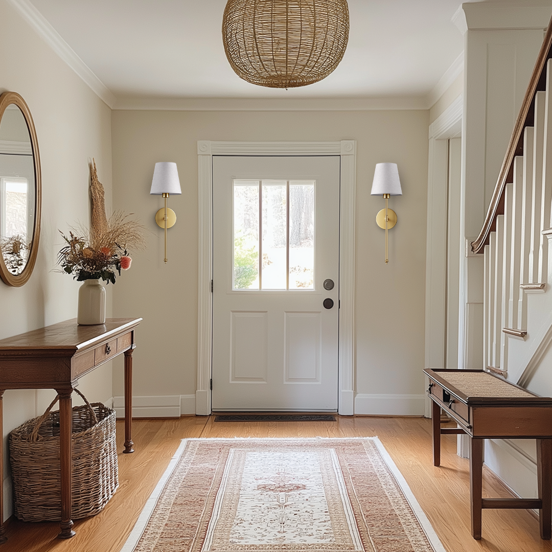 Hallway with neutral tones.
