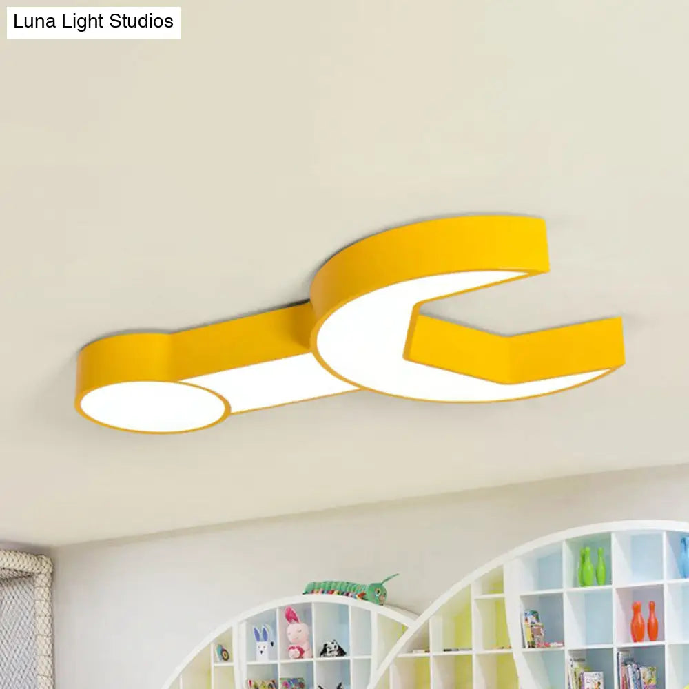 DecorBites™ DecorBites™ Wrench Shape Ceiling Mount Light: Charming Acrylic Fixture for Kindergarten Bedroom
