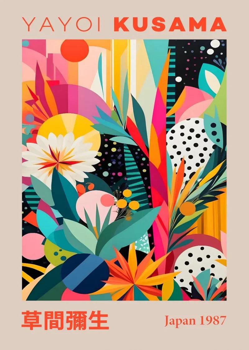 ’Yayoi Kusama Mountain Art Exhibition Poster’ - Posters
