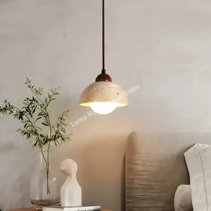 Yellow Travertine Pendant Light for Kitchen Island