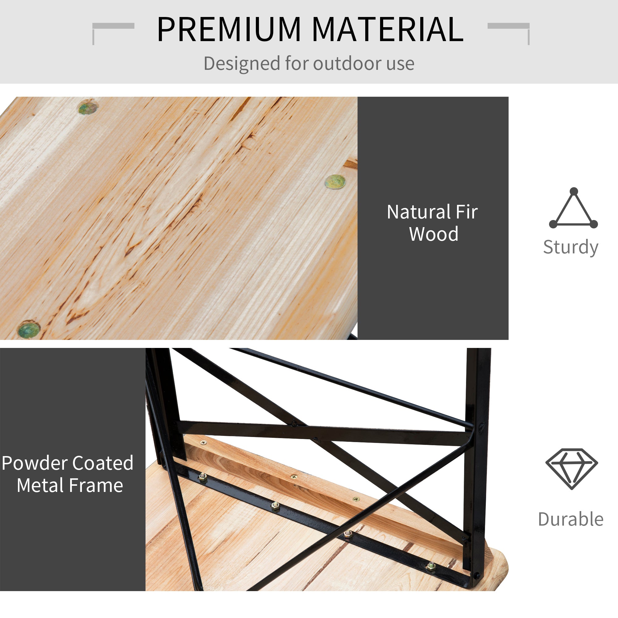 Wooden Outdoor Picnic Table