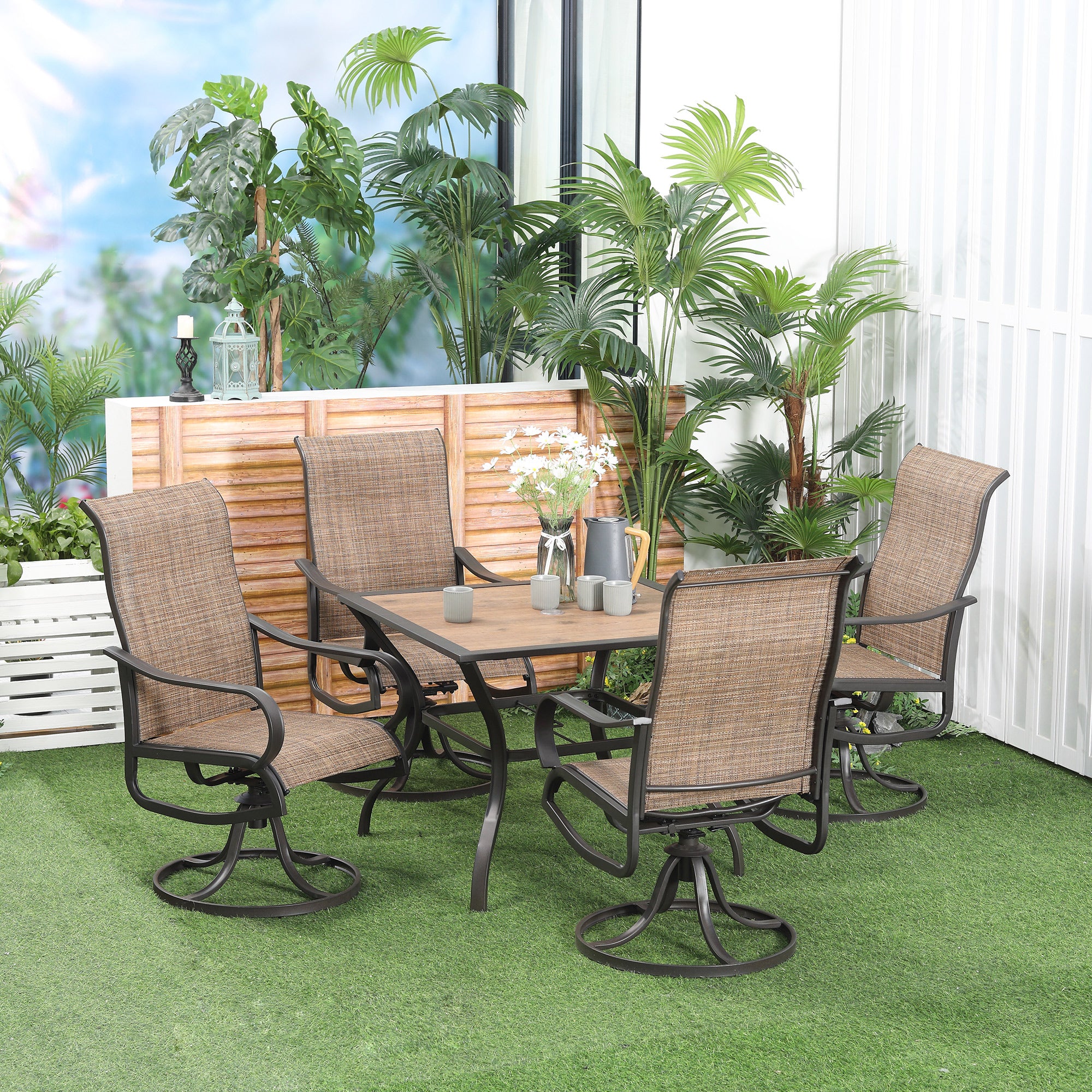 Wooden Patio Dining Set