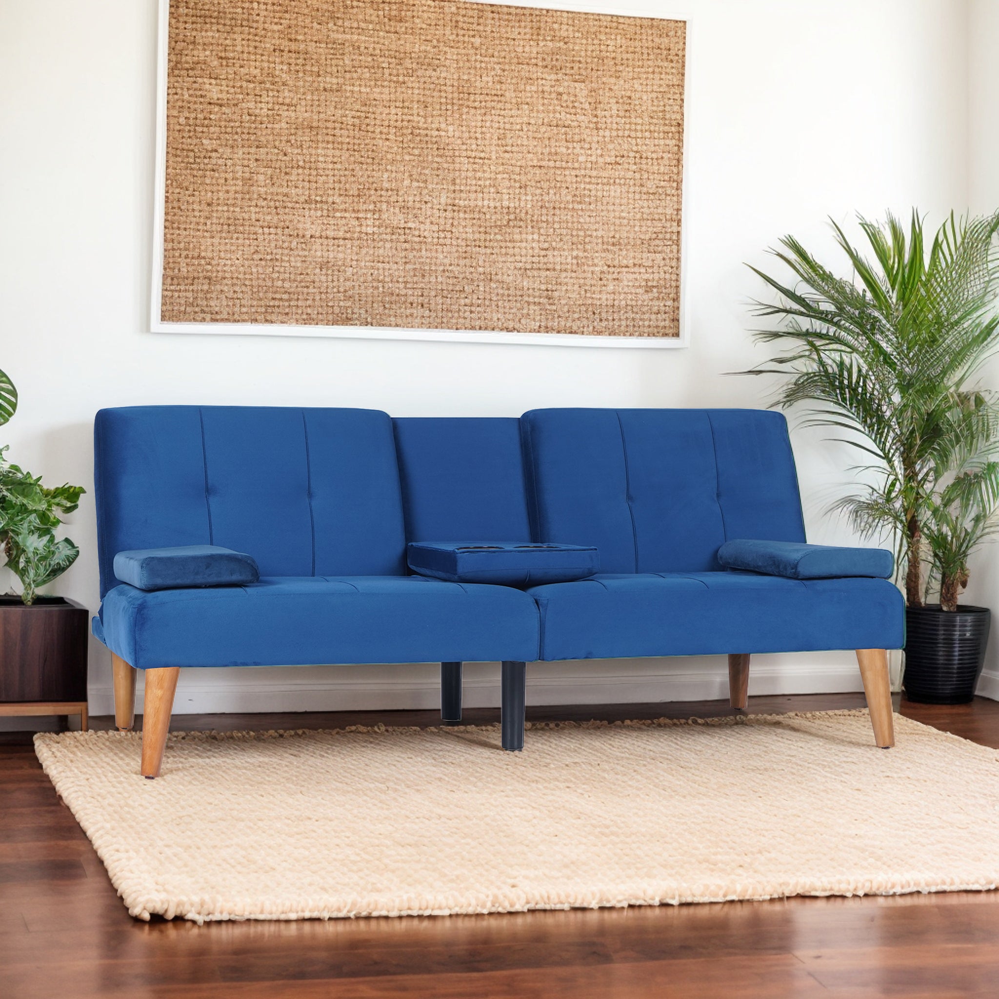 Velvet Futon Sofa Bed