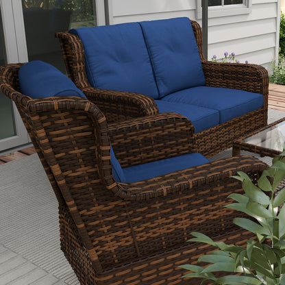 4 Piece PE Outdoor Patio Furniture Set