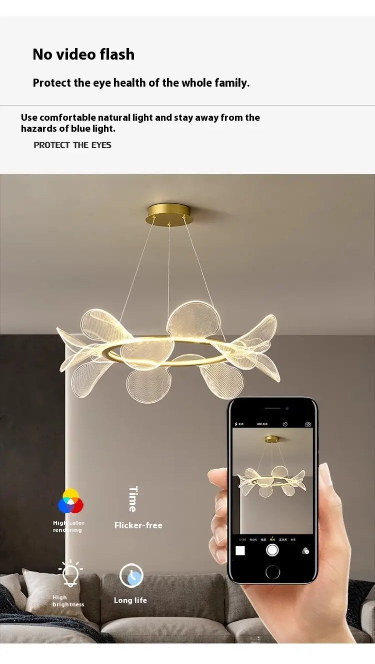 Art Chandelier Italian Minimalistic Bedroom Chandelier Acrylic