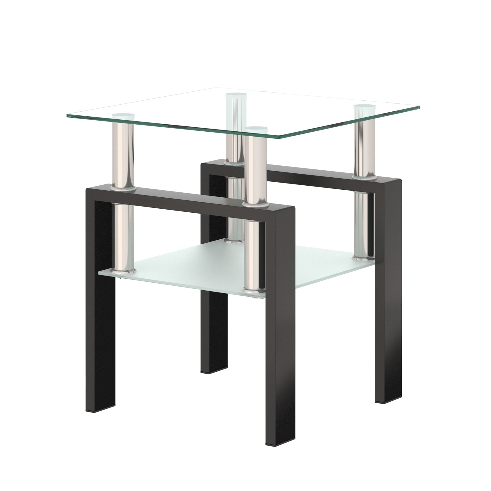 Black Accented Glass Table