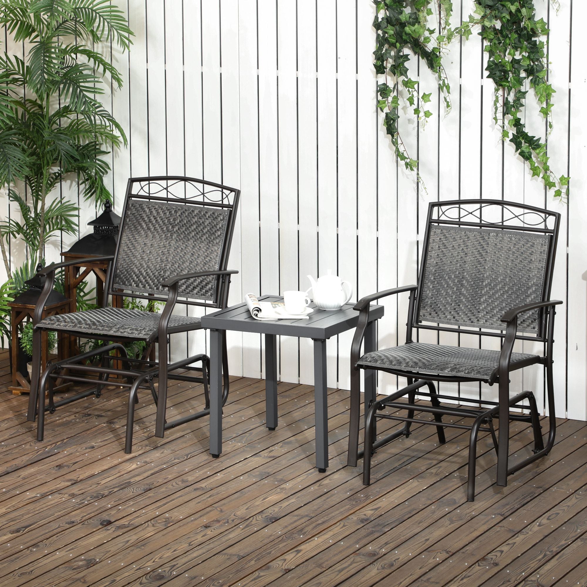 Outdoor Rattan Glider Chairs