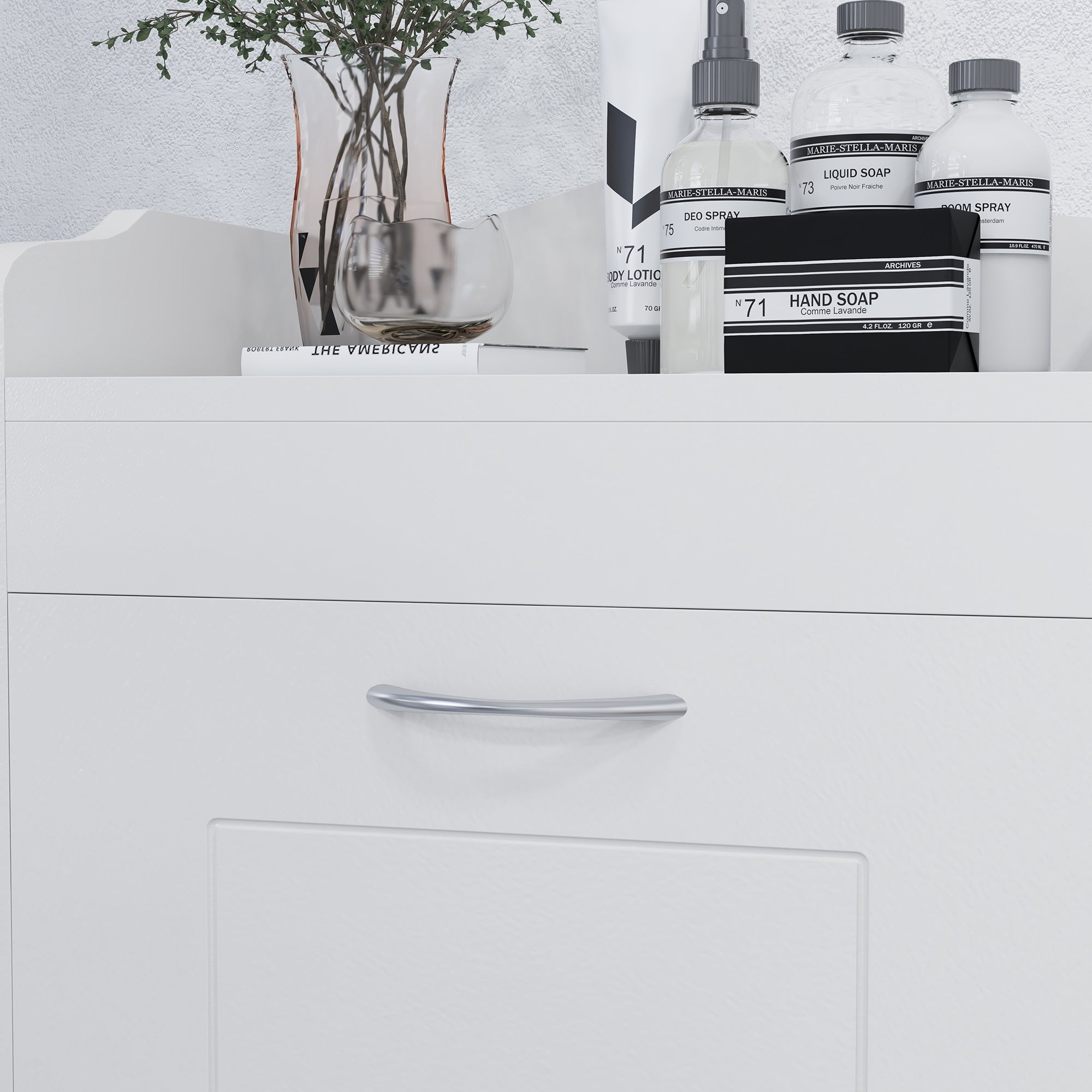 White Tilt-Out Laundry Hamper