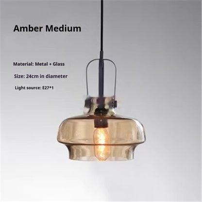 Retro Industrial Style Lighting Bar Glass Chandelier