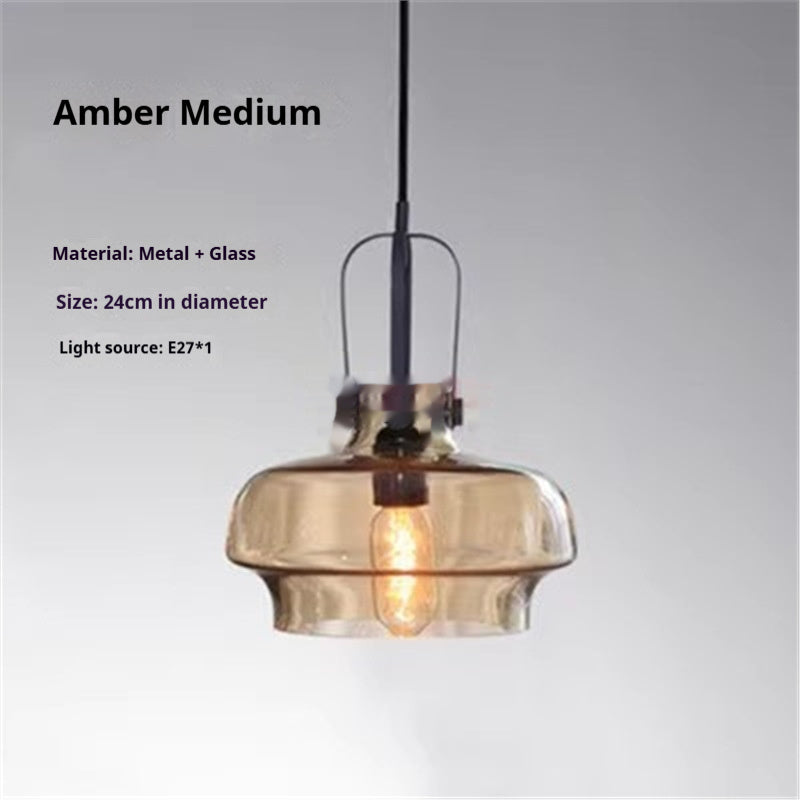 Amber Glass Bar Chandelier