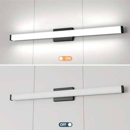 Black Modern Bathroom Light Fixtures Over Mirror 41 Inch LED Vanity Lights Bar For Bath