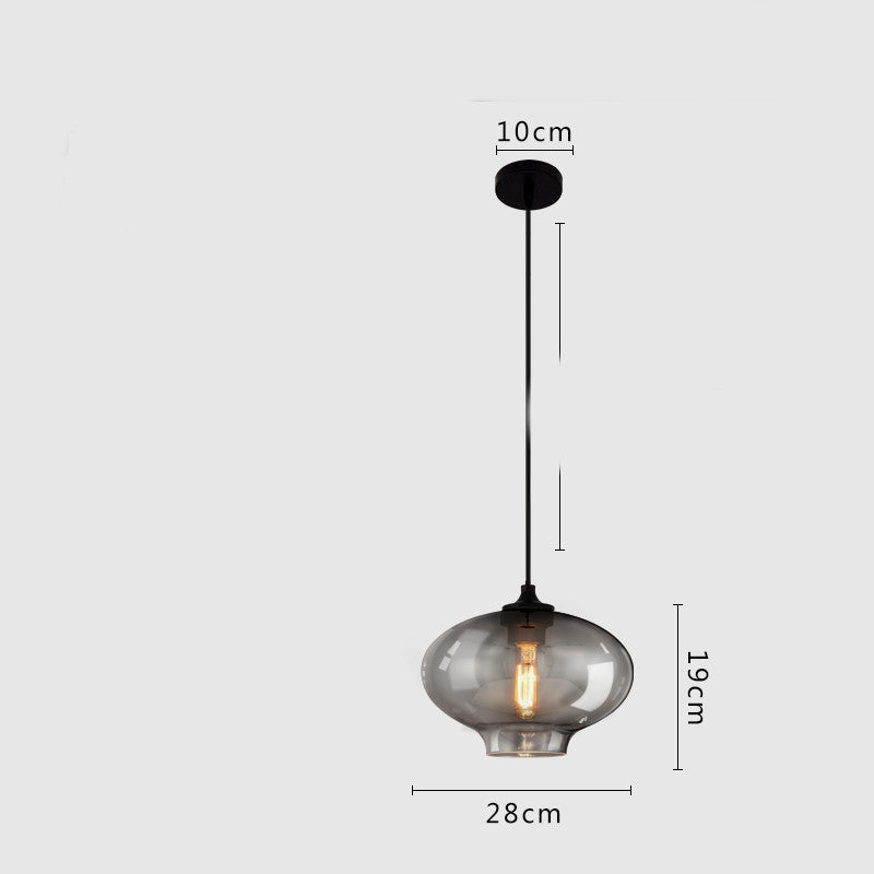 Glass Single Head Chandelier