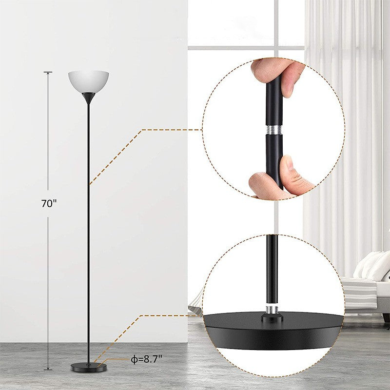 Black Iron Floor Lamp 20000-Hour LED Life