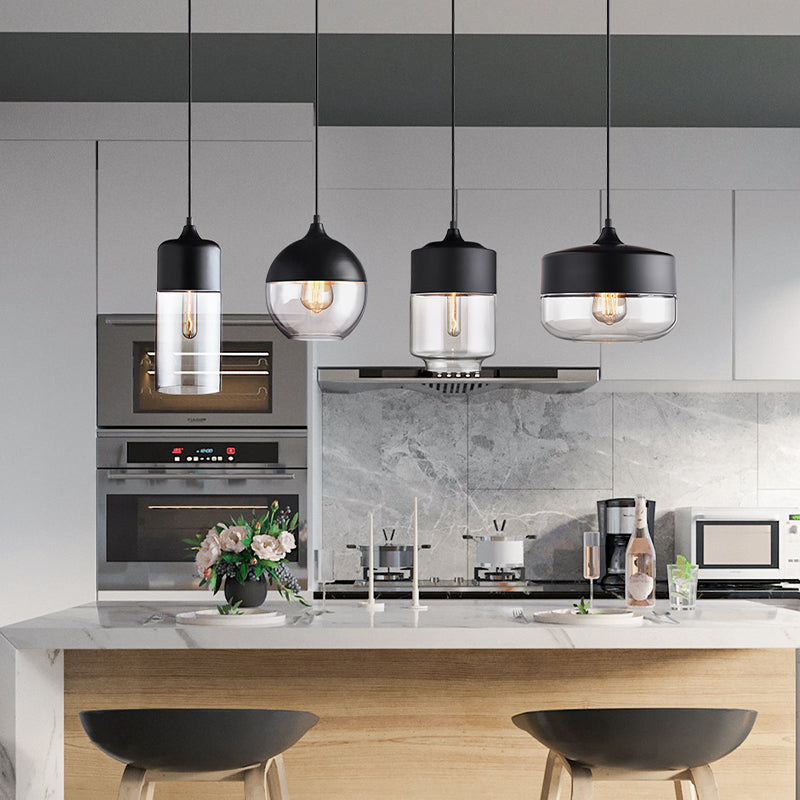 Three-Headed Glass Chandelier