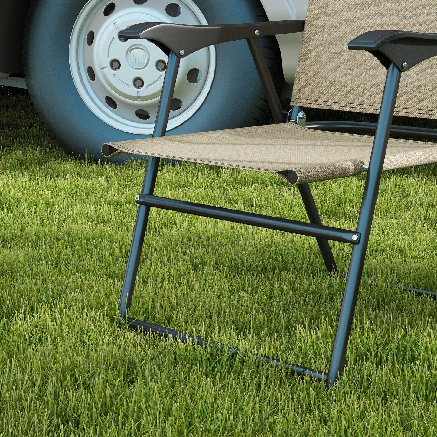 4 Piece Folding Patio Camping Chair Set