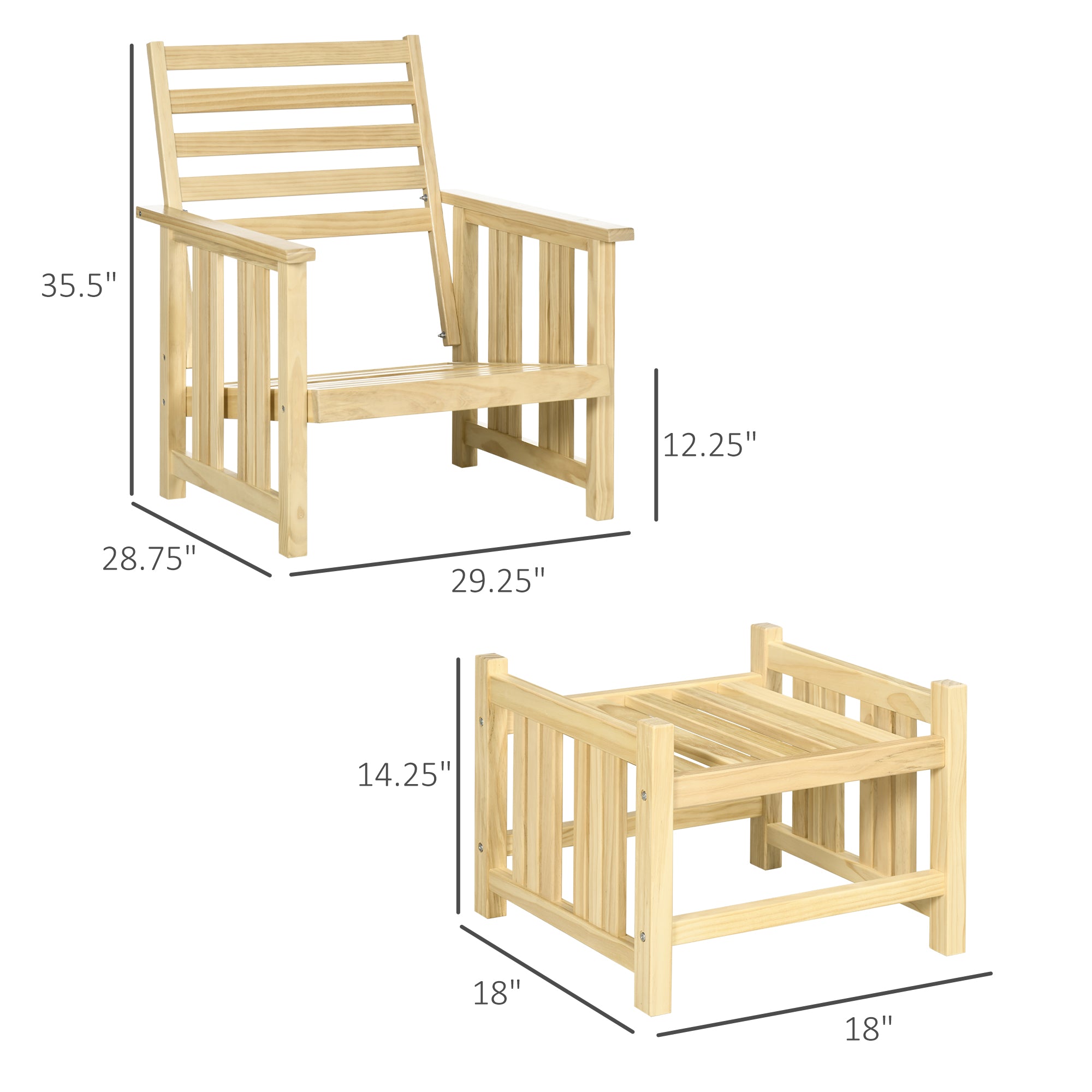 Two-Piece Lounge Chair Set