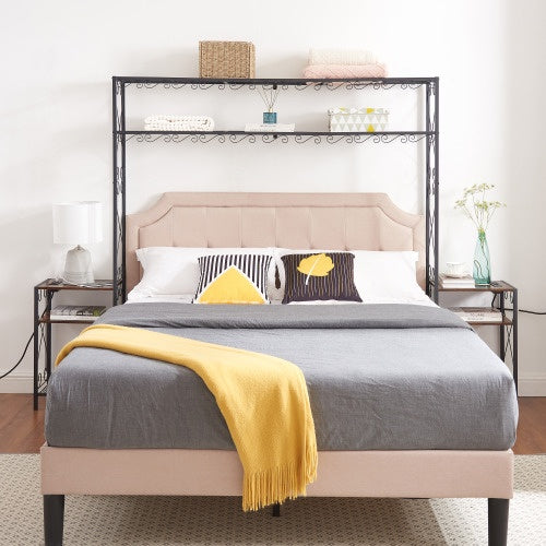 Rustic Brown Storage Bed