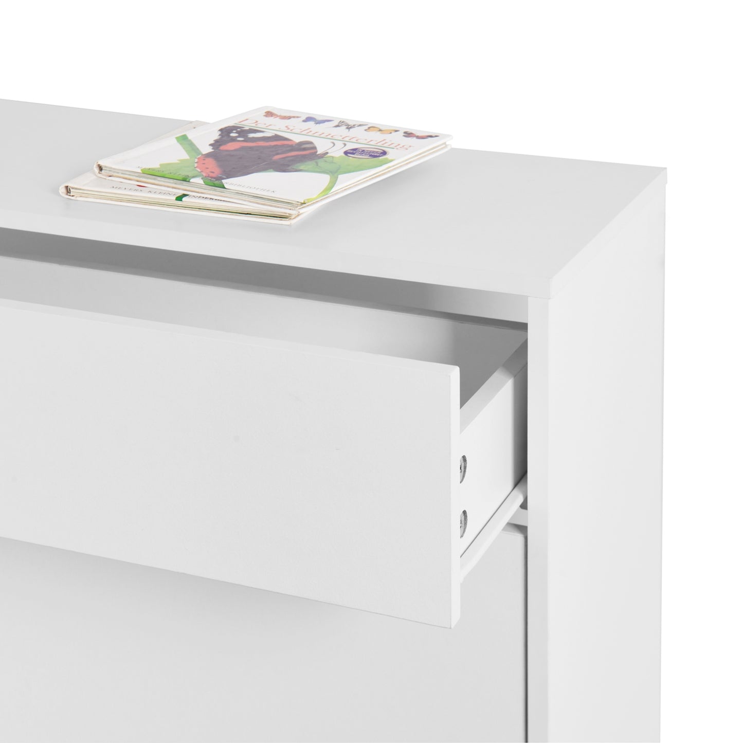 Modern Shoe Cabinet With Drawers & Metal Legs, Freestanding Storage Organizer