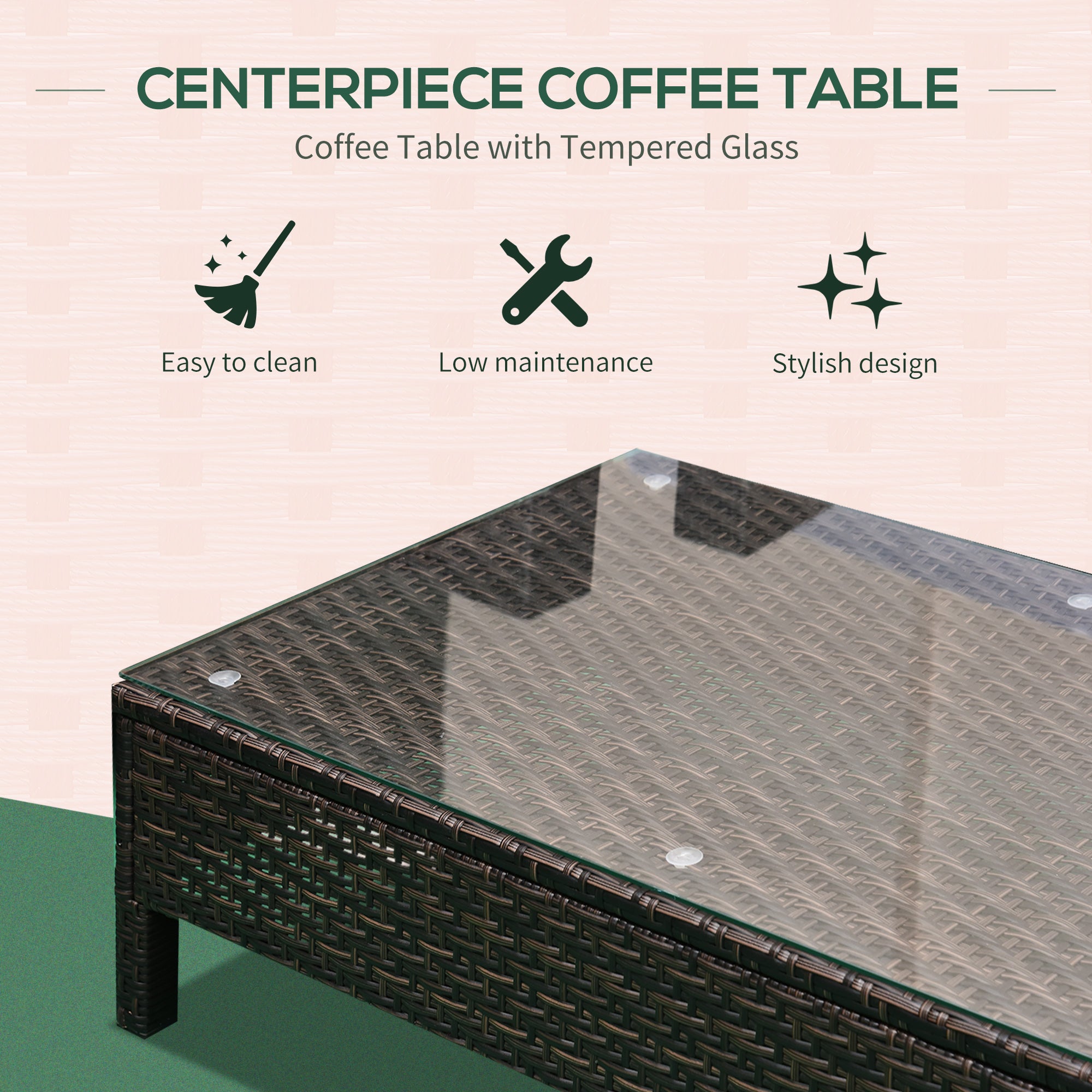 Rattan Conversation Patio Set
