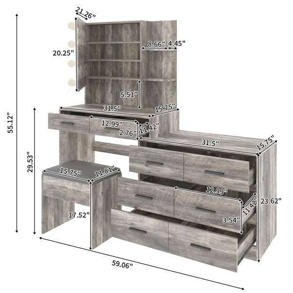 Space-Saving Vanity Dresser