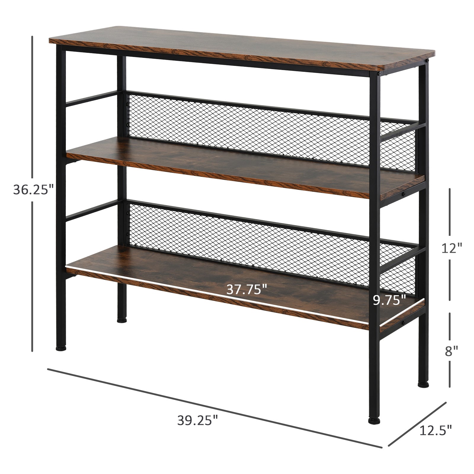Rustic Metal Console Table