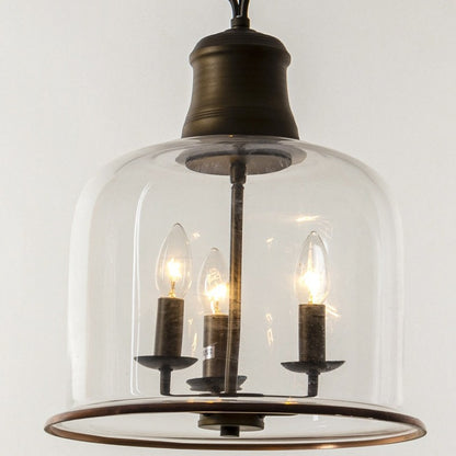 Retro Retro Simple Personality Transparent Glass Chandelier