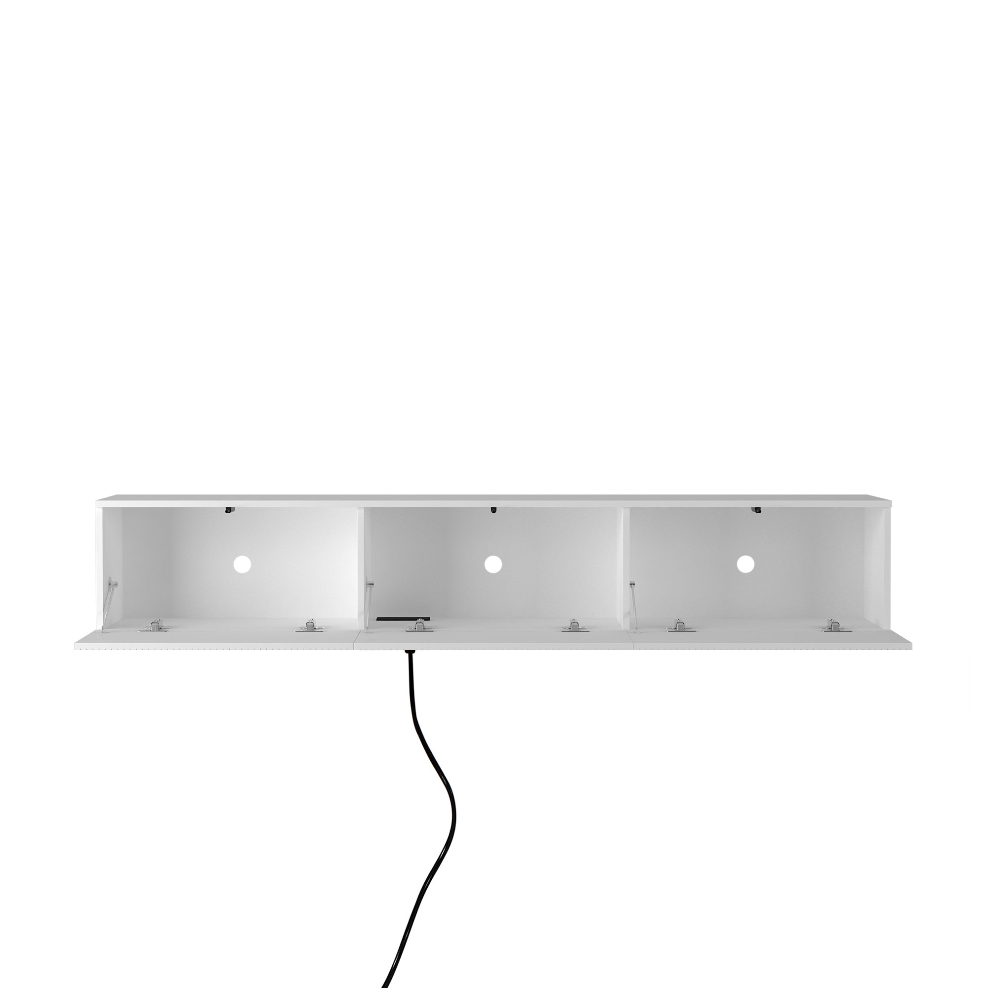 White LED Floating TV Stand