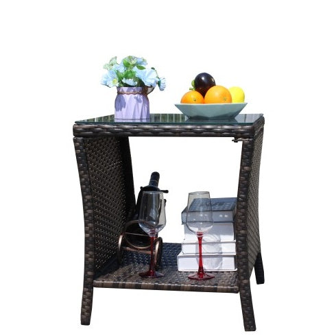 Brown Rattan Coffee Table