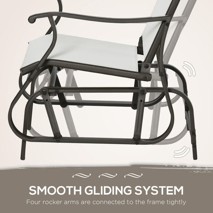 3-Piece Outdoor Gliders Set Bistro Set with Frame